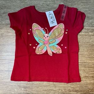 The Childrens Place Toddler Girls Butterfly Tee